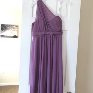 David’s Bridal Wisteria One Shoulder Bridesmaid